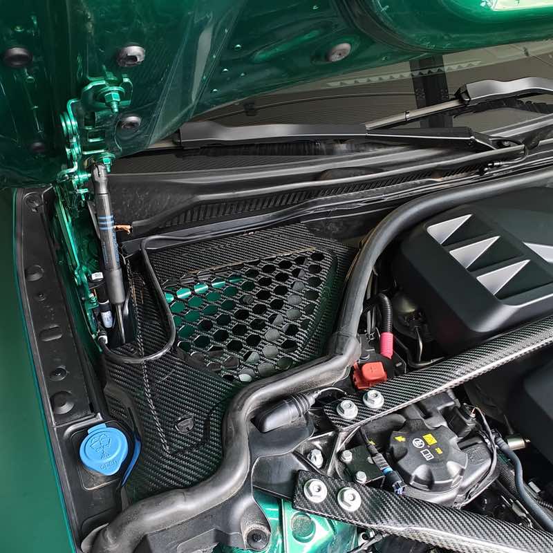 55670 - Kohlefaser Wasserkasten:Filter Abdeckung passend für BMW G8x M3 M4_2 Kohlefaser Abdeckung