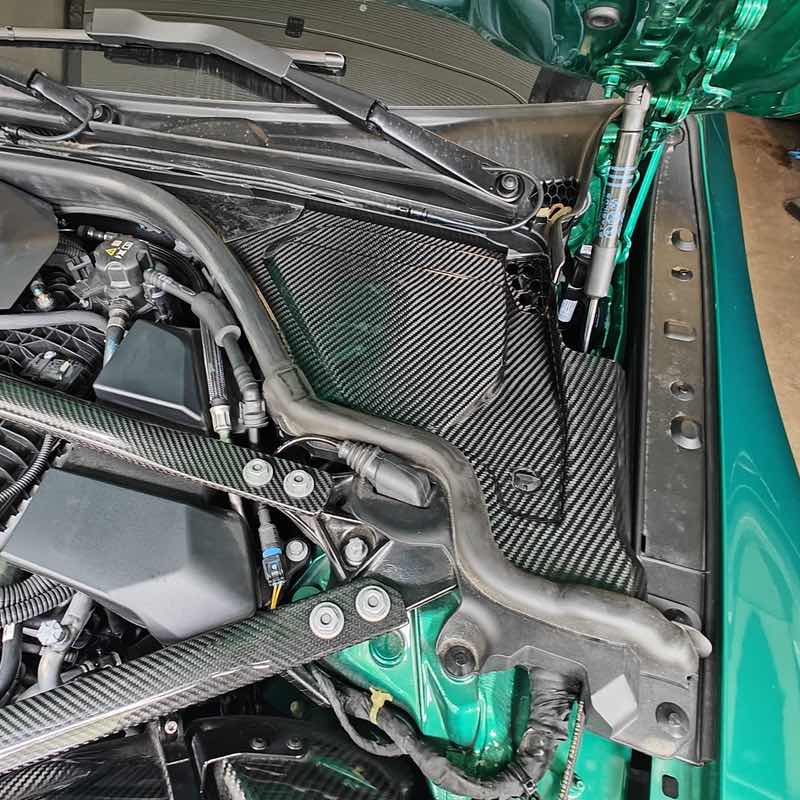 55670 - Kohlefaser Wasserkasten:Filter Abdeckung passend für BMW G8x M3 M4_3 Kohlefaser Abdeckung